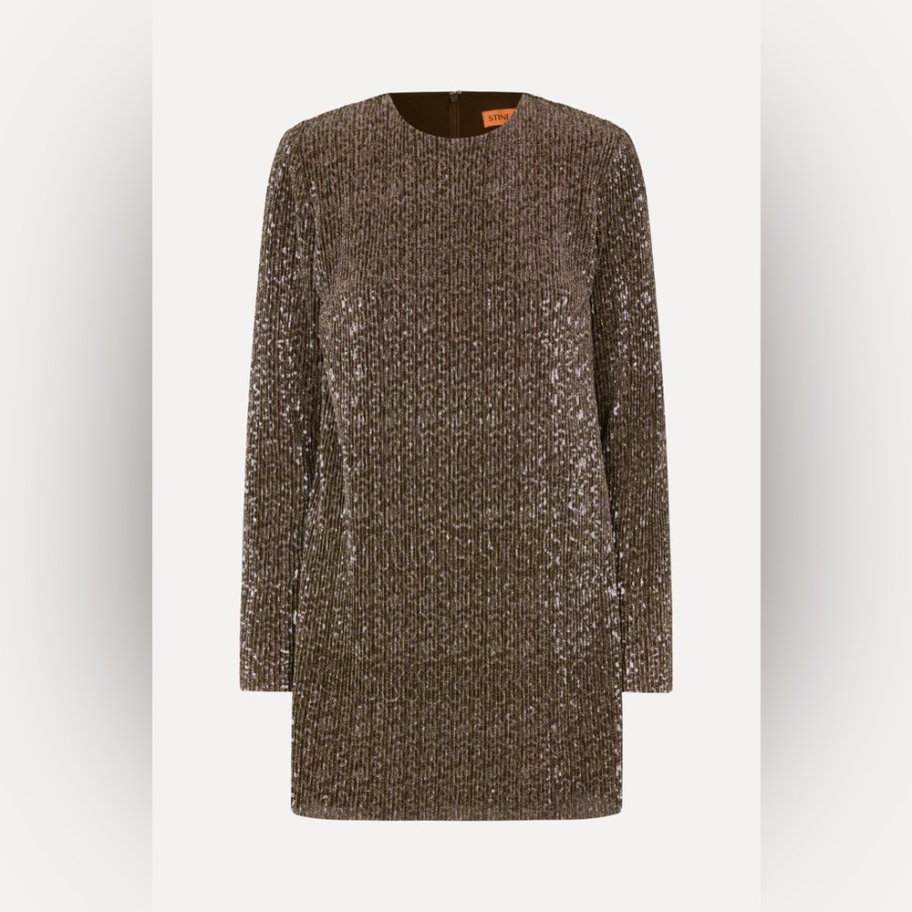NWT STINE GOYA ODIS DRESS - HOLOGRAPHIC SEQUIN in Sz L